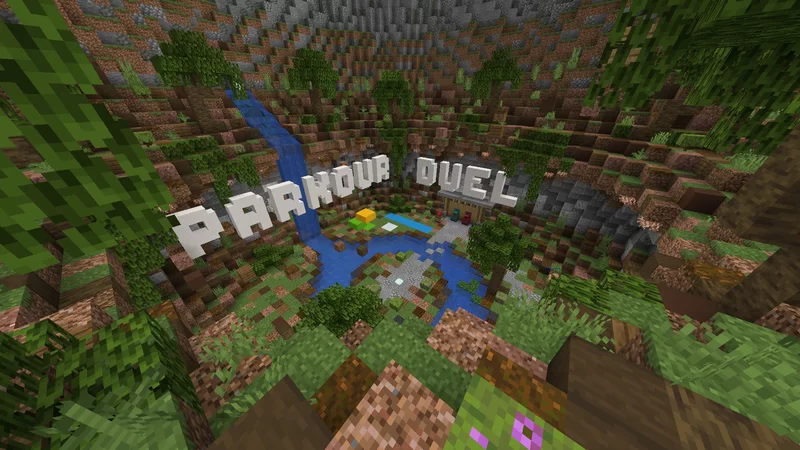 دانلود مپ پارکور مسابقه 2 نفره کوتاه ماینکرفت – Map Parkour Minecraft Duel