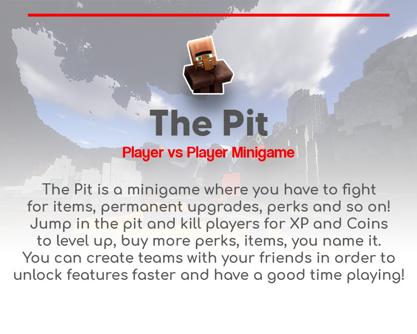 دانلود گیم مود کامل The Pit ماینکرفت – The Pit Gamemode Minecraft
