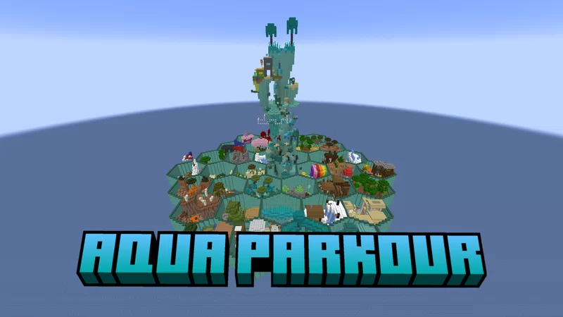 دانلود مپ پارکور آبی (Aqua) ماینکرفت – Aqua Parkour map minecraft