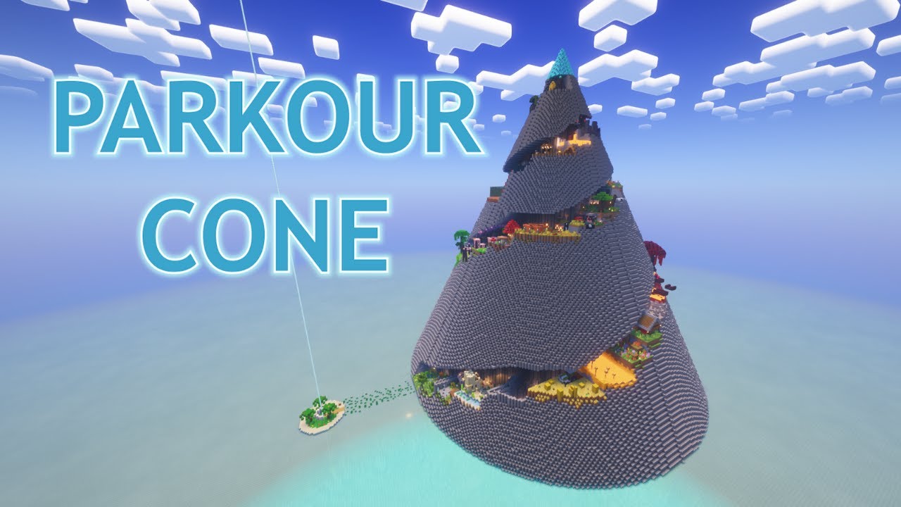 سخت ترین مپ پارکور سال 2025 ماینکرفت [Parkour Cone Minecraft map]