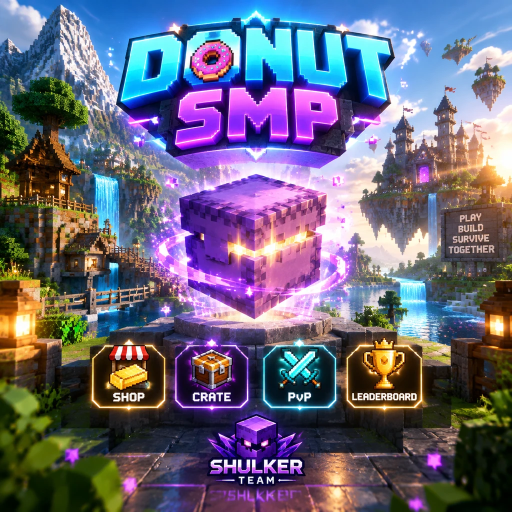 گیم‌مود کامل DonutSMP دونات اس‌ام‌پی ایرانی🍩| توسط Shulker Team + پشتیبانی و آپدیت مستمر2026